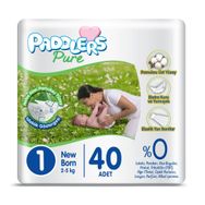 Paddlers Pure No:1 Yenidoğan 40 Adet Bebek Bezi