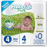 Paddlers Pure No:4 Maxi 4 Adet Bebek Bezi