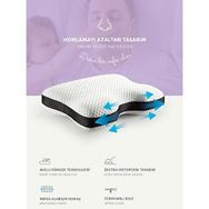 Pafu 55x40 cm Visco Horlama Azaltıcı Ortopedik Pro Yastık