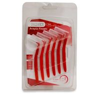 Pakdent L Tipi 0.5 mm 6'lı Kırmızı Arayüz Fırçası
