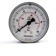 Pakkens 0-10 Bar 50 mm Arkadan Bağlantılı Kuru G 1/8 inç Manometre