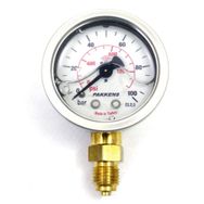 Pakkens 0-100 Bar 50 mm Alttan Bağlantılı Gliserinli G 1/4 inç Manometre
