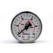 Pakkens 0-100 Bar 50 mm Arkadan Bağlantılı Kuru G 1/8 inç Manometre