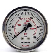 Pakkens 0-100 Bar 50 mm Panotipi Arkadan Bağlantılı Kuru G 1/8 inç Manometre