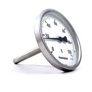 Pakkens 0-120 °C Çap 100 mm Daldırma Boyu 10 cm Arkadan Bağlantılı G 1/2 Termometre