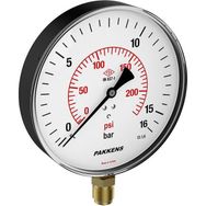Pakkens 0-16 Bar 160 mm Alttan Bağlantılı Kuru G 1/2 inç Manometre