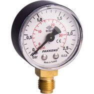Pakkens 0-16 Bar 50 mm Alttan Bağlantılı Kuru Manometre