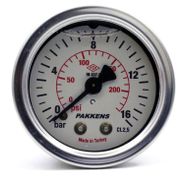 Pakkens 0-16 Bar 50 mm Arkadan Bağlantılı Gliserinli G 1/4 inç Manometre