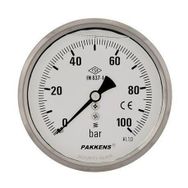 Pakkens 0-160 Bar 50 mm Arkadan Bağlantılı Gliserinli G 1/4 inç Manometre