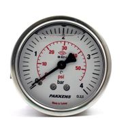 Pakkens 0-4 Bar 63 mm Arkadan Bağlantılı Panotipi Gliserinli G 1/4 inç Manometre