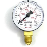 Pakkens 0-60 Bar 63 mm Alttan Bağlantılı Kuru Manometre