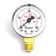 Pakkens 1/4 inç Çap 50 0/40 Bar Kuru Tip Basınç Ölçer Manometre Basınç Göstergesi