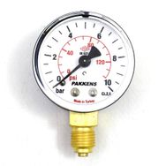 Pakkens 1/4 inç Çap 63 0/10 Bar Kuru Tip Basınç Ölçer Manometre Basınç Göstergesi