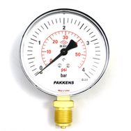 Pakkens 1/4 inç Çap 63 0/4 Bar Kuru Tip Basınç Ölçer Manometre Basınç Göstergesi