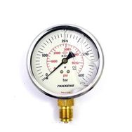 Pakkens Gliserinli G 1/2 inç 0-400 Bar 100 mm Alttan Bağlantılı Manometre