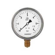 Pakkens Gliserinli G 1/2 inç 0-6 Bar 160 mm Alttan Bağlantılı Manometre