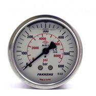 Pakkens Gliserinli G 1/2 inç 0-600 Bar 100 mm Arkadan Bağlantılı Panotipi Manometre