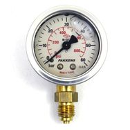 Pakkens Gliserinli G 1/4 inç 0-60 Bar 63 mm Alttan Bağlantılı Manometre