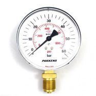 Pakkens Kuru G 1/2 inç 0-60 Bar 160 mm Alttan Bağlantılı Manometre