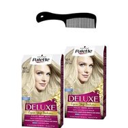 Palette Deluxe 10-1 Küllü Açık Sarı 2'li Saç Boyası ve Saç Açıcı Tarak