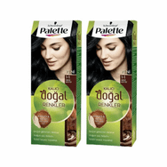 Palette Kalıcı Doğal Renkler 1.1 Gece Mavisi 2'li Saç Boyası