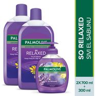 Palmolive Aroma Sensations So Relaxed İris Özü ile 300 ml + 700 ml + 700 ml Sıvı El Sabunu