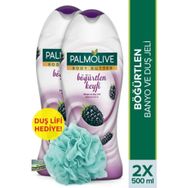 Palmolive Body Butter Böğürtlen Keyfi 2x500 ml Duş Jeli + Duş Lifi