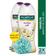 Palmolive Body Butter Vanilya 2x500 ml Duş Jeli + Duş Lifi