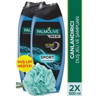 Palmolive Men Sport 4'ü 1 Arada Canlandırıcı 2x500 ml Duş Jeli + Duş Lifi