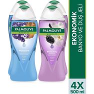 Palmolive Moments Sandal Ağacı Lavanta 2x500 ml Duş Jeli + Böğürtlen Orkide Özlü 2x500 ml Duş Jeli