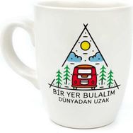 Palto Tasarım Bir Yer Bulalım Dünyadan Uzak 02 Krem Oval Kupa