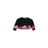 Panço 2221GB08055 Kız Çocuk Önü ve Kolları Çiçek Baskılı Sweatshirt