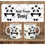 Panda Baskılı Porselen Kupa Bardak