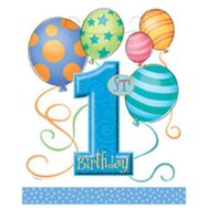 Pandoli First Birthday Balloons Blue 8 Adet Parti Çantası