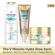 Pantene Hydra Glow 350 ml Nemlendirici Şampuan + 160 ml Nemlendirici Saç Maskesi + 70 ml Saç Serumu