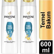 Pantene Temel Bakım 3'ü 1 Arada 2x600 ml Şampuan