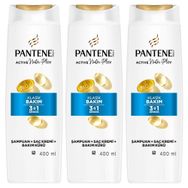 Pantene Temel Bakım 3'ü 1 Arada 3x400 ml Şampuan