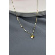 Papatya Silver 925 Ayar 3 Renk Dorika Toplu Papatya Kadın Gümüş Kolye