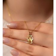 Papatya Silver 925 Ayar Gümüş Altın Kaplama Kristal Kesim Prenses Kadın Kolye