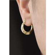 Papatya Silver 925 Ayar Gümüş Gold Kaplama Soyut Halka Küpe