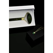 Papatya Silver 925 Ayar Gümüş Gold Kaplama Yeşim Taşlı Ananas Kolye