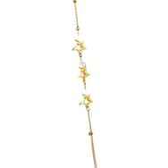 Papatya Silver 925 Ayar Gümüş Gold Kaplama Yıldız Işıltılı Inci Bileklik