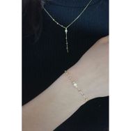 Papatya Silver 925 Ayar Gümüş İncili Dorika Toplu Bileklik Kolye Set