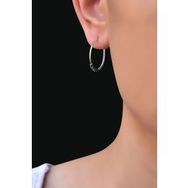 Papatya Silver 925 Ayar Gümüş Rodyum Kaplama Antik Motifli Halka Küpe