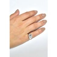 Papatya Silver 925 Ayar Gümüş Rodyum Kaplama Ayarlanabilir Haziran Ayı Doğum Çiçeği Yüzük