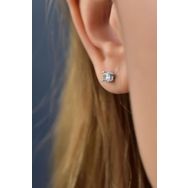 Papatya Silver 925 Ayar Gümüş Rodyum Kaplama Zirkon Taşlı 4.00 mm Tektaş Küpe