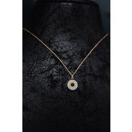 Papatya Silver 925 Ayar Gümüş Rose Kaplama Zirkon Taşlı Nazar Boncuğu Kolye