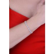 Papatya Silver 925 Ayar Gümüş Sıralı Yıldız Model Taşlı Bileklik