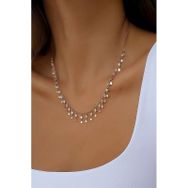 Papatya Silver 925 Ayar Gümüş Taşlı Pul Kolye