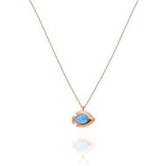 Papatya Silver 925 Ayar Opal Taşlı Balık Kadın Gümüş Kolye